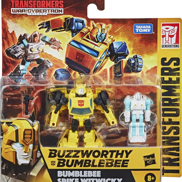 Bumblebee &amp; Spike Witwicky Core Class 10cm War For Cybertron Buzzworthy Bumblebee