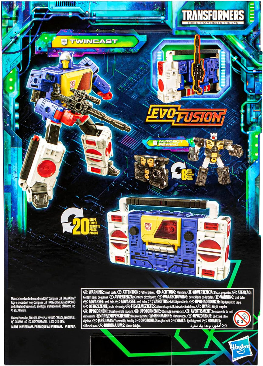 Twincast és Autobot Rewind Voyager Class 17,5 cm Legacy Evolution