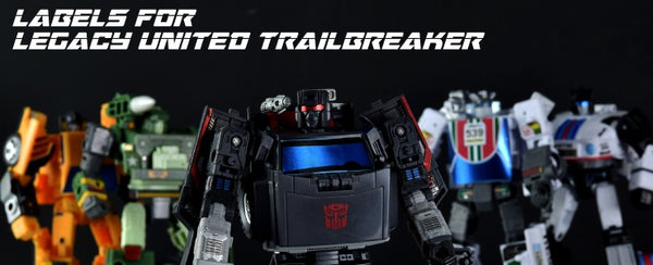 Stickers for Trailbreaker Pack of 5 Autobots Legacy United