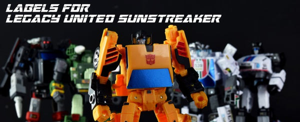 Stickers for Sunstreaker Pack of 5 Autobots Legacy United