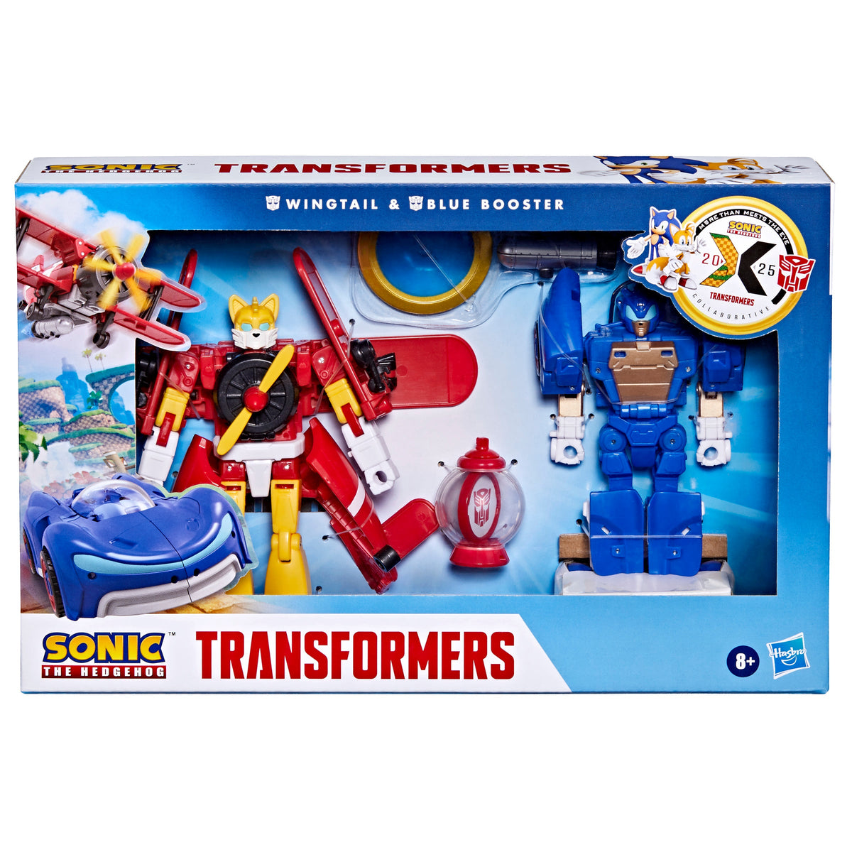 Blue Booster & Wingtail Transformers x Sonic the Hedgehog Collaborative Pack 12,7cm