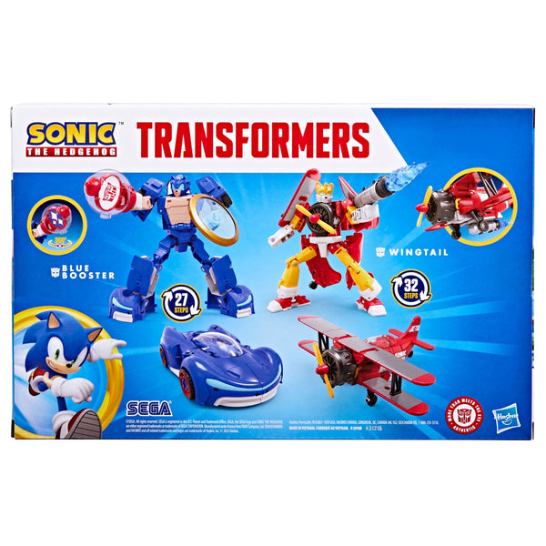 Blue Booster & Wingtail Transformers x Sonic the Hedgehog Collaborative Pack 12,7cm