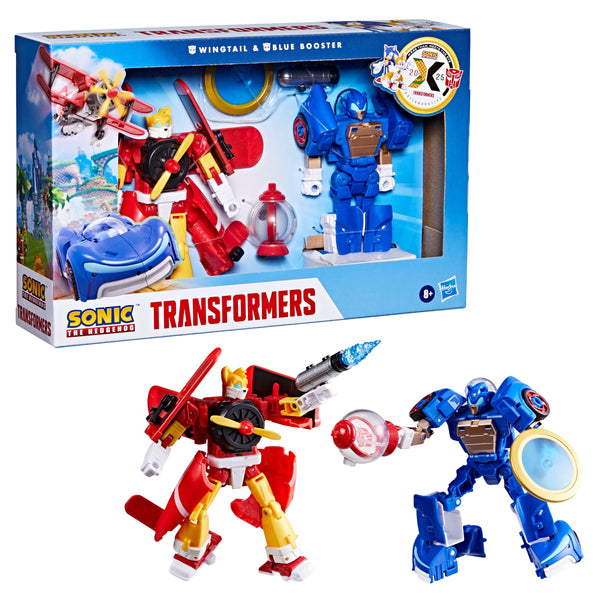 Blue Booster & Wingtail Transformers x Sonic the Hedgehog Collaborative Pack 12,7cm