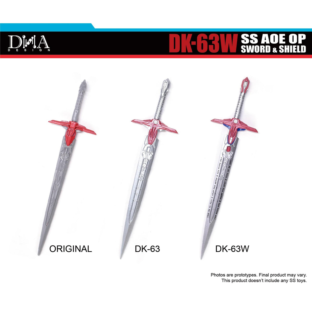 DK-63W Schwert & Schëld Fir Optimus Prime Age Of Extinction Studio Series