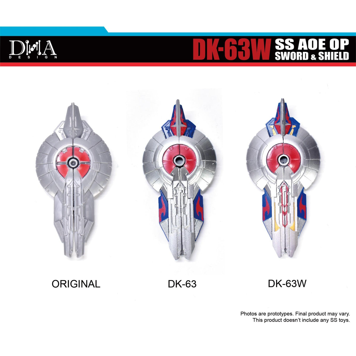 DK-63W Schwert & Schëld Fir Optimus Prime Age Of Extinction Studio Series