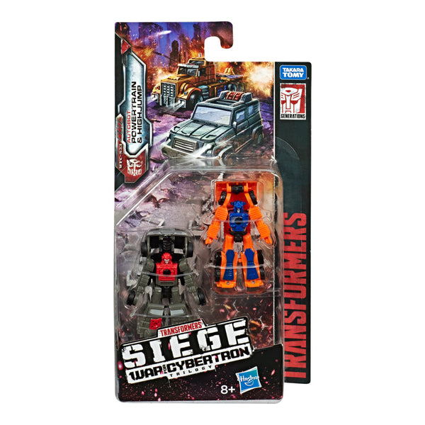 Autobot Powertrain &amp; High-Jump Patrol 2-Pack Transformers Generations War for Cybertron: Siege Micromaster Wfc-S33