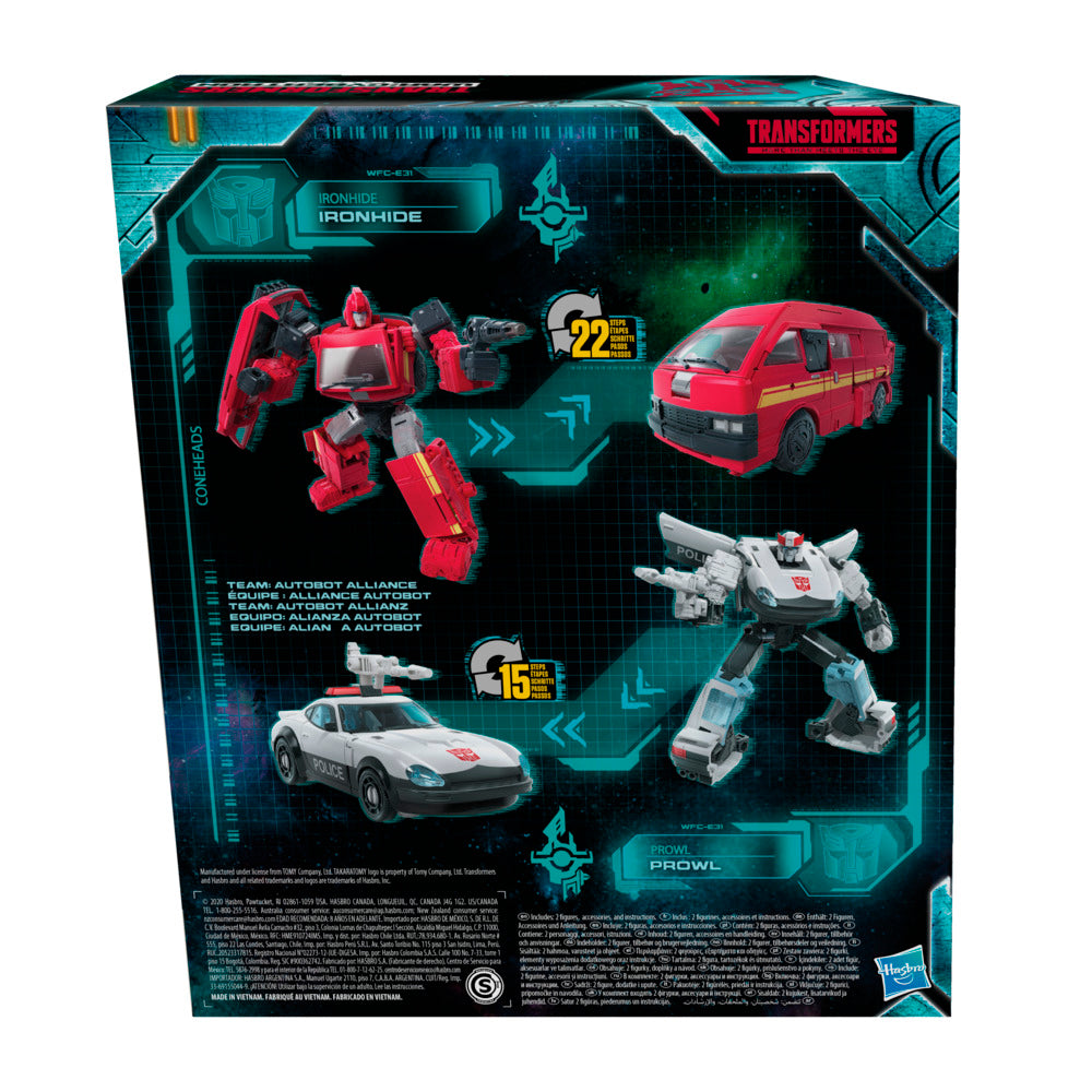 Ironhide y Prowl Deluxe Class 14cm War for Cybertron Earthrise