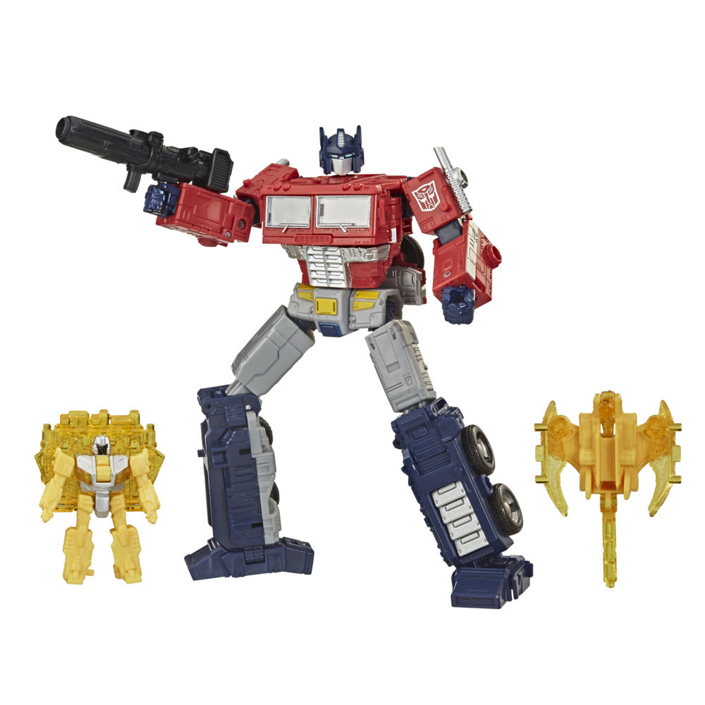 Optimus Prime Voyager Klasse 17,5cm War for Cybertron Netflix Battle Pack