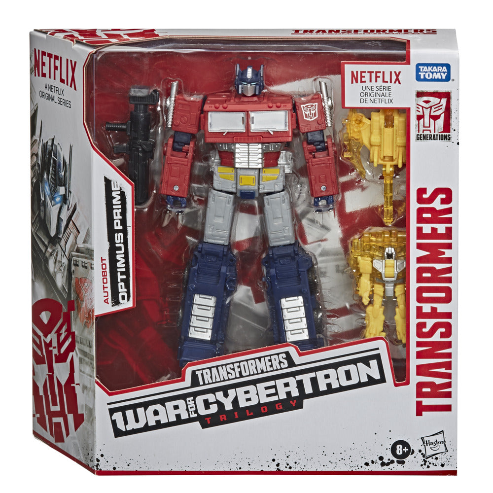 Optimus Prime Voyager Klasse 17,5cm War for Cybertron Netflix Battle Pack