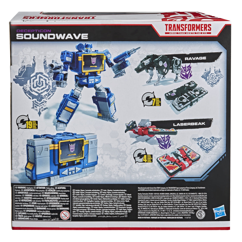 Soundwave Voyager Klasse 17,5cm War for Cybertron Netflix Battle Pack