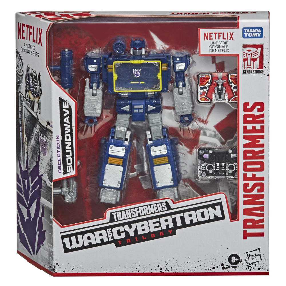 Soundwave Voyager Klasse 17,5cm War for Cybertron Netflix Battle Pack