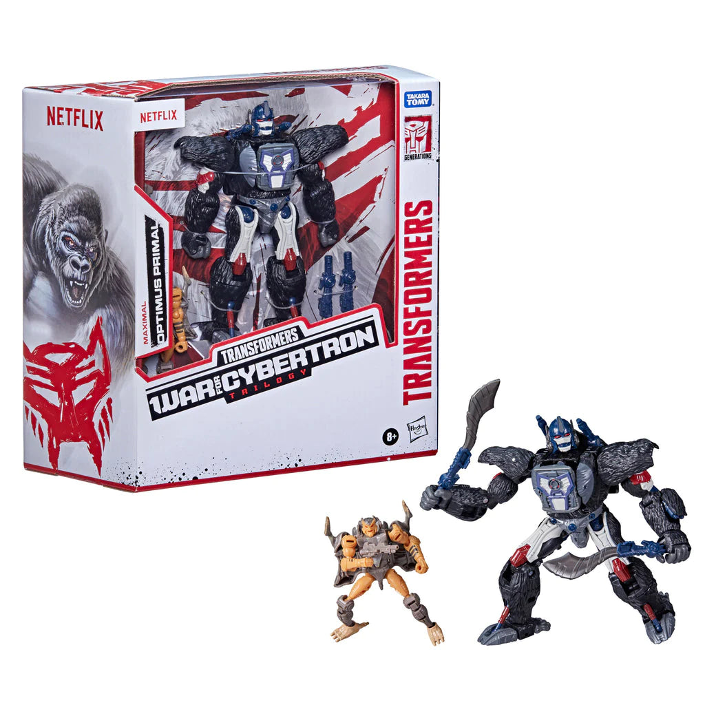 Optimus Primal und Rattrap Leader Class Netflix War For Cybertron