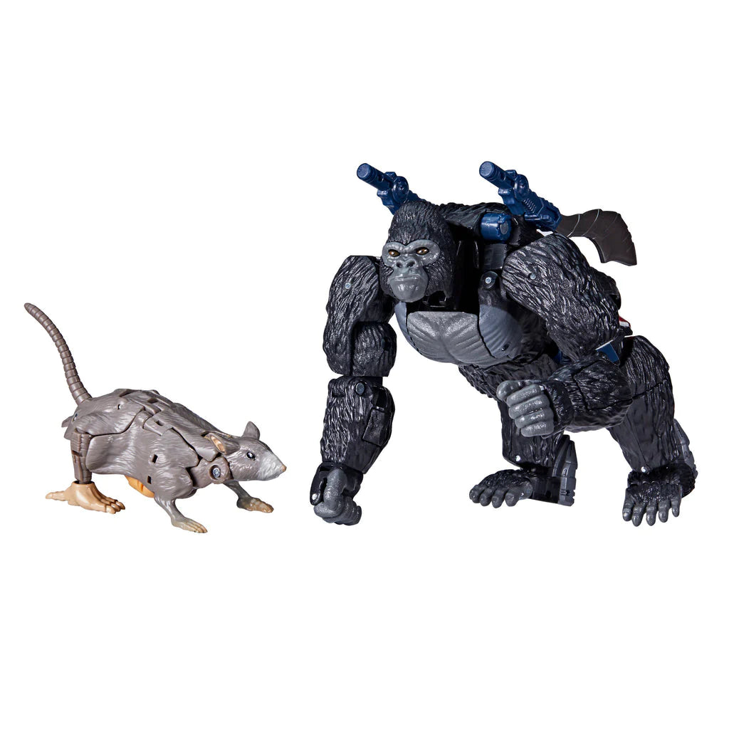 Optimus Primal und Rattrap Leader Class Netflix War For Cybertron