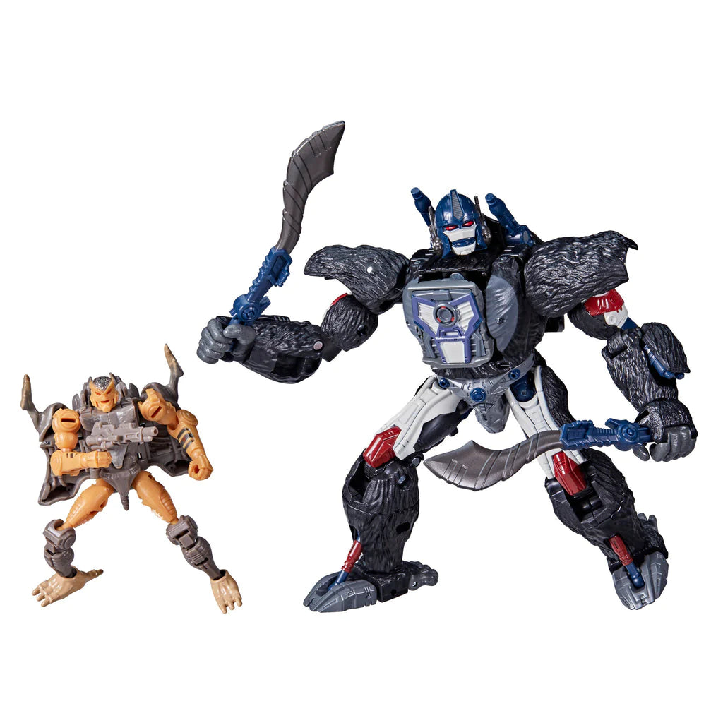 Optimus Primal und Rattrap Leader Class Netflix War For Cybertron