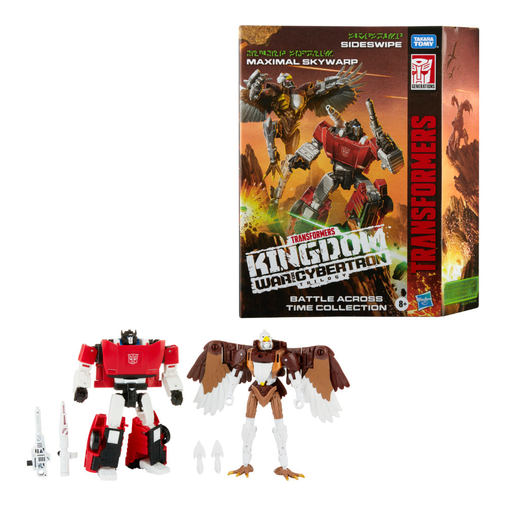 Sideswipe & Maximal Skywarp Deluxe Class Battle Across Time Collection  Transformers Generations Kingdom WFC-K42