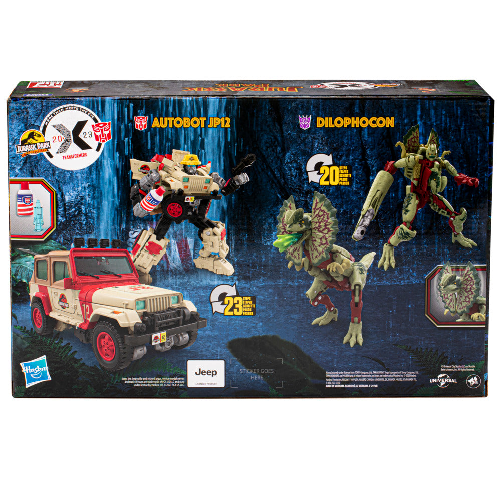 Dilophocon et Autobot JP12 Voyager Class 14cm Jurassic Park x Transformers