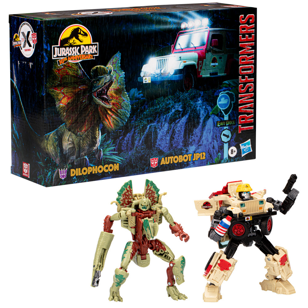 Dilophocon et Autobot JP12 Voyager Class 14cm Jurassic Park x Transformers