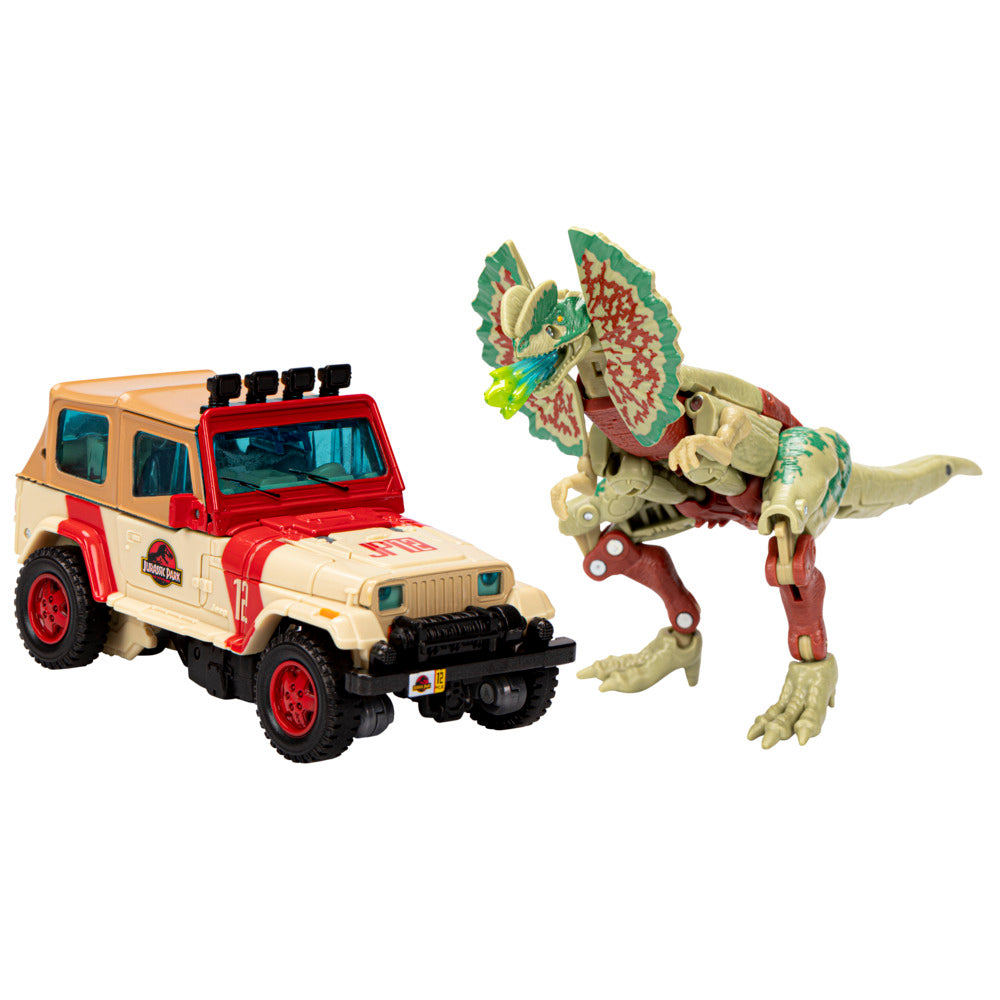 Dilophocon et Autobot JP12 Voyager Class 14cm Jurassic Park x Transformers