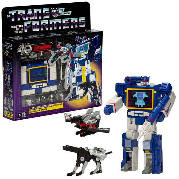 Retro Soundwave Laserbeak & Ravage Transformers : The movie 14cm