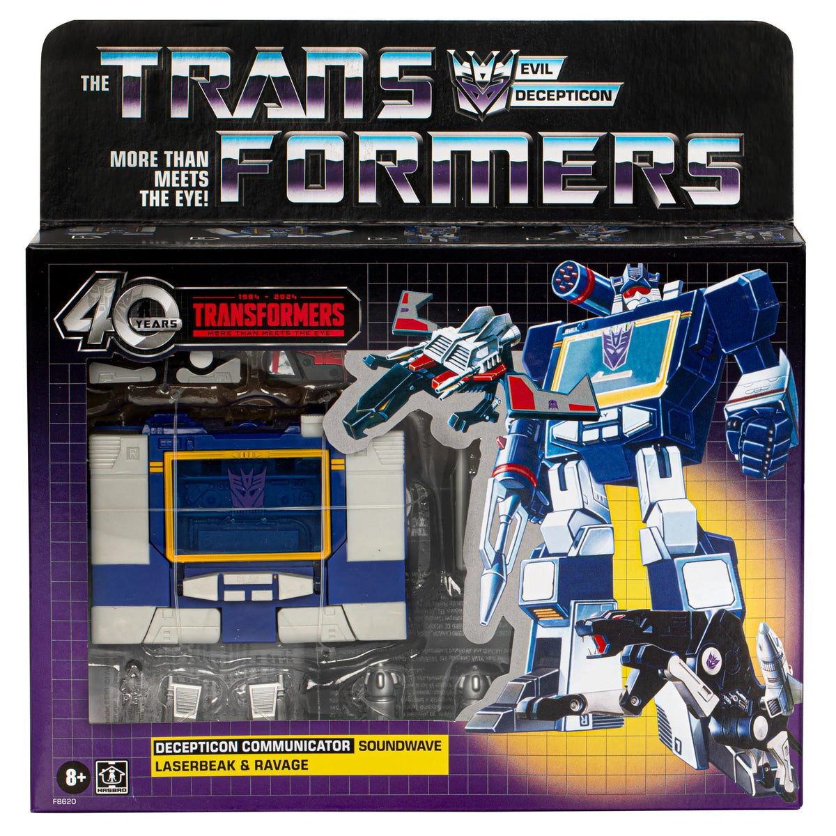 Retro Soundwave Laserbeak & Ravage Transformers: The movie 14cm