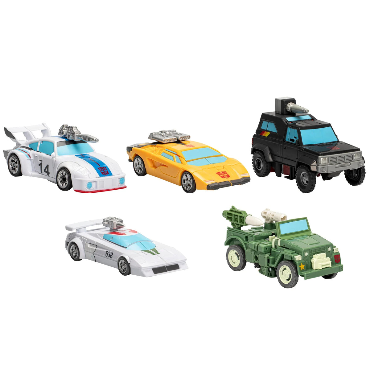 Pack von 5 Autobots Die Einheit macht stark Hound Sunstreaker Wheeljack Jazz Trailbreaker Legacy United