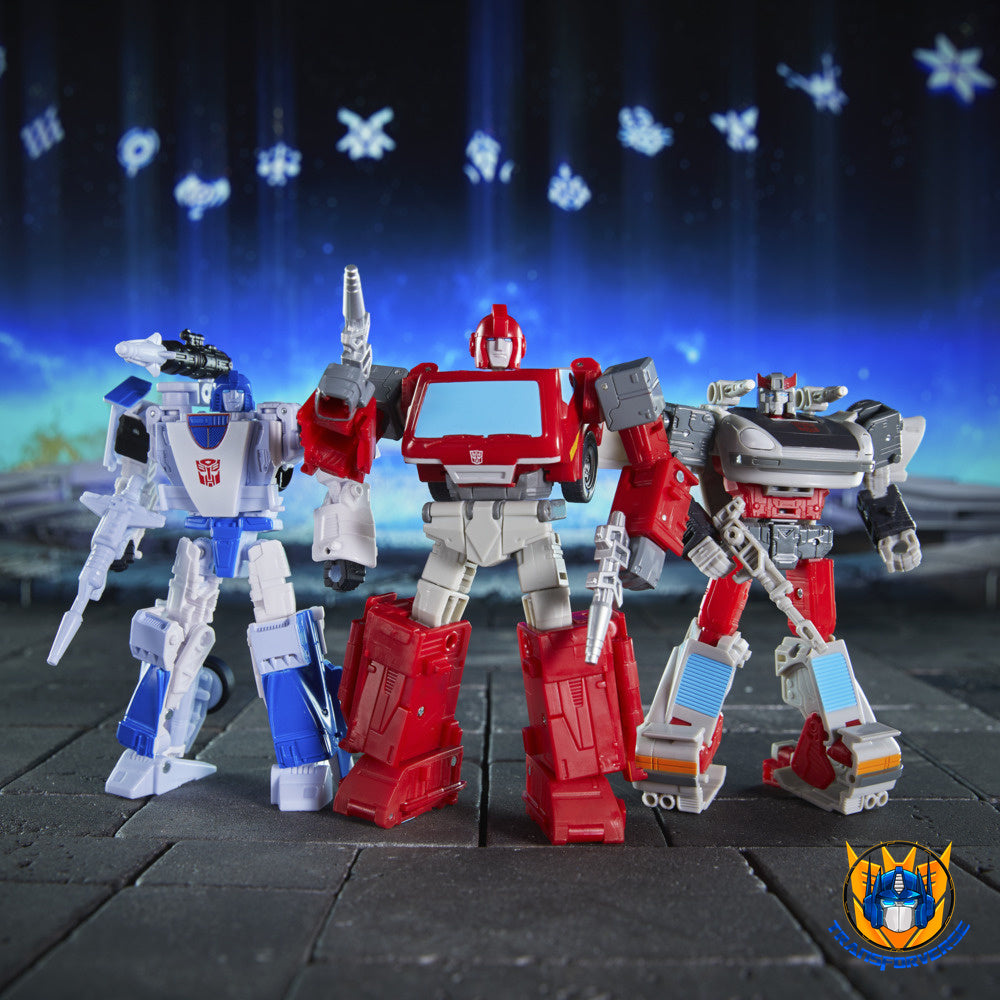 Mirage, Ironhide & Bluestreak G1 Triple Pack Age Of The Primes Generations Selects