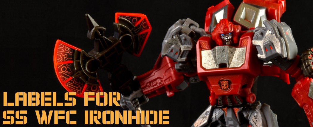 Ironhide Sticker Stickers pour Ironhide WFC Studio Series ToyHax Upgrade Kit ...