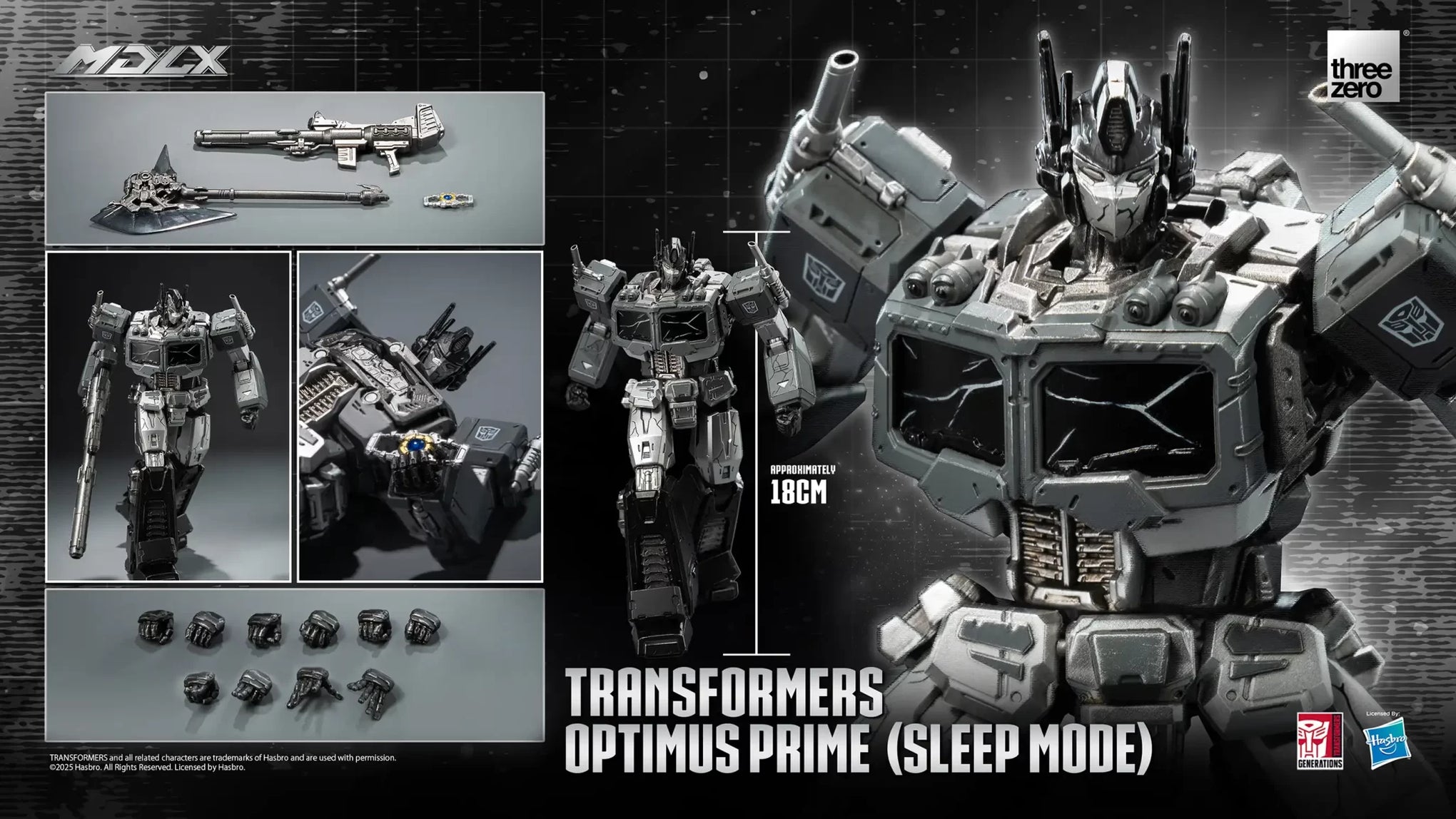 Figura Transformers Optimus Prime Sleep Mode MDLX 18cm Threezero