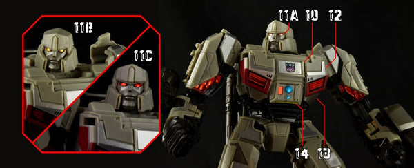 Greamáin do Megatron / D16 Transformers One Studio Series ToyHax