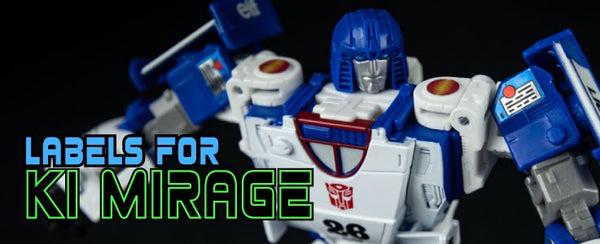 Mirage War For Cybertron Kingdom Stickers ToyHax