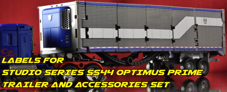 Adesivi per Optimus Prime SS44 (Solo rimorchio)