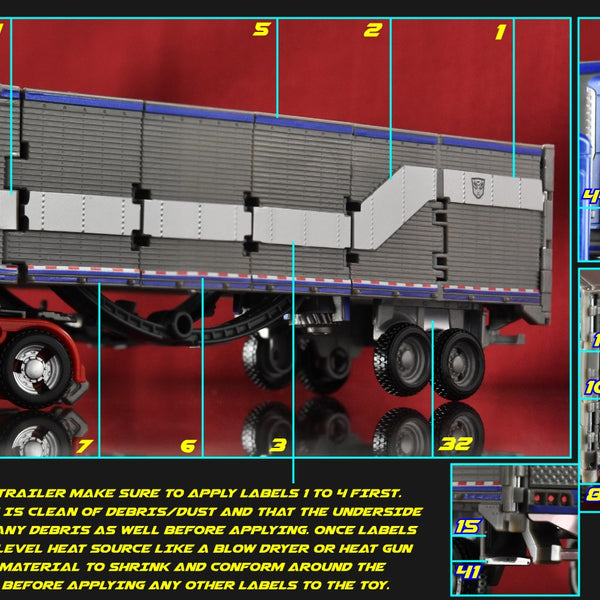 Stickers for Optimus Prime SS44 (Trailer only)