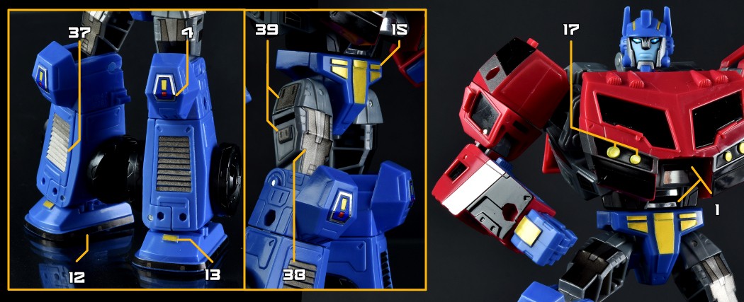 Stickers Pour Optimus Prime et Bumblebee Legacy United Toyhax