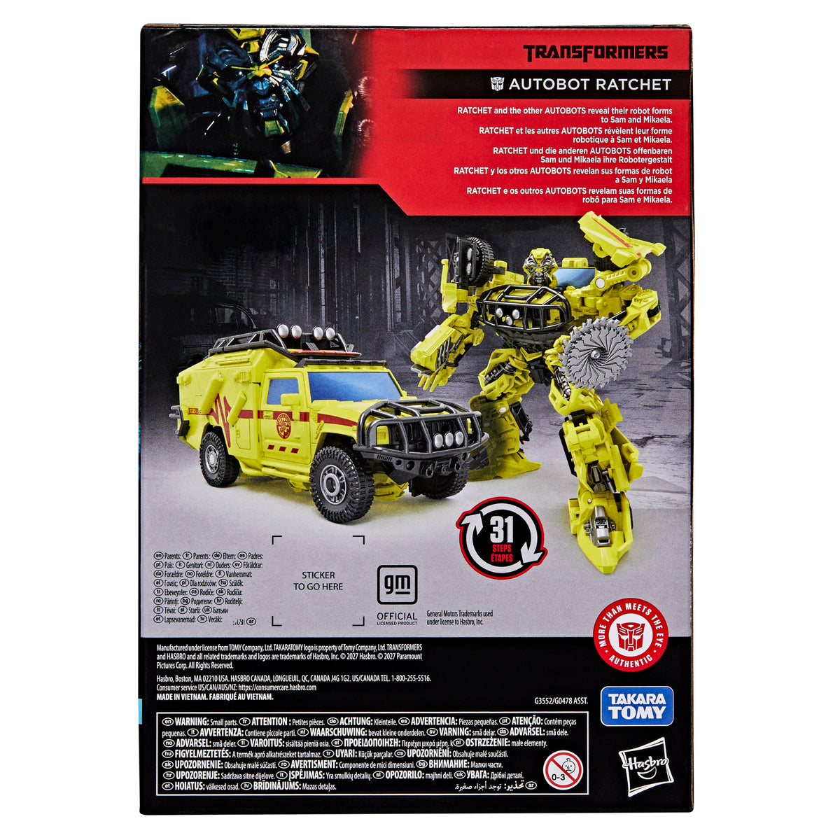 Ratchet Transformers 2007 Voyager Class 16,5 cm Studio Series
