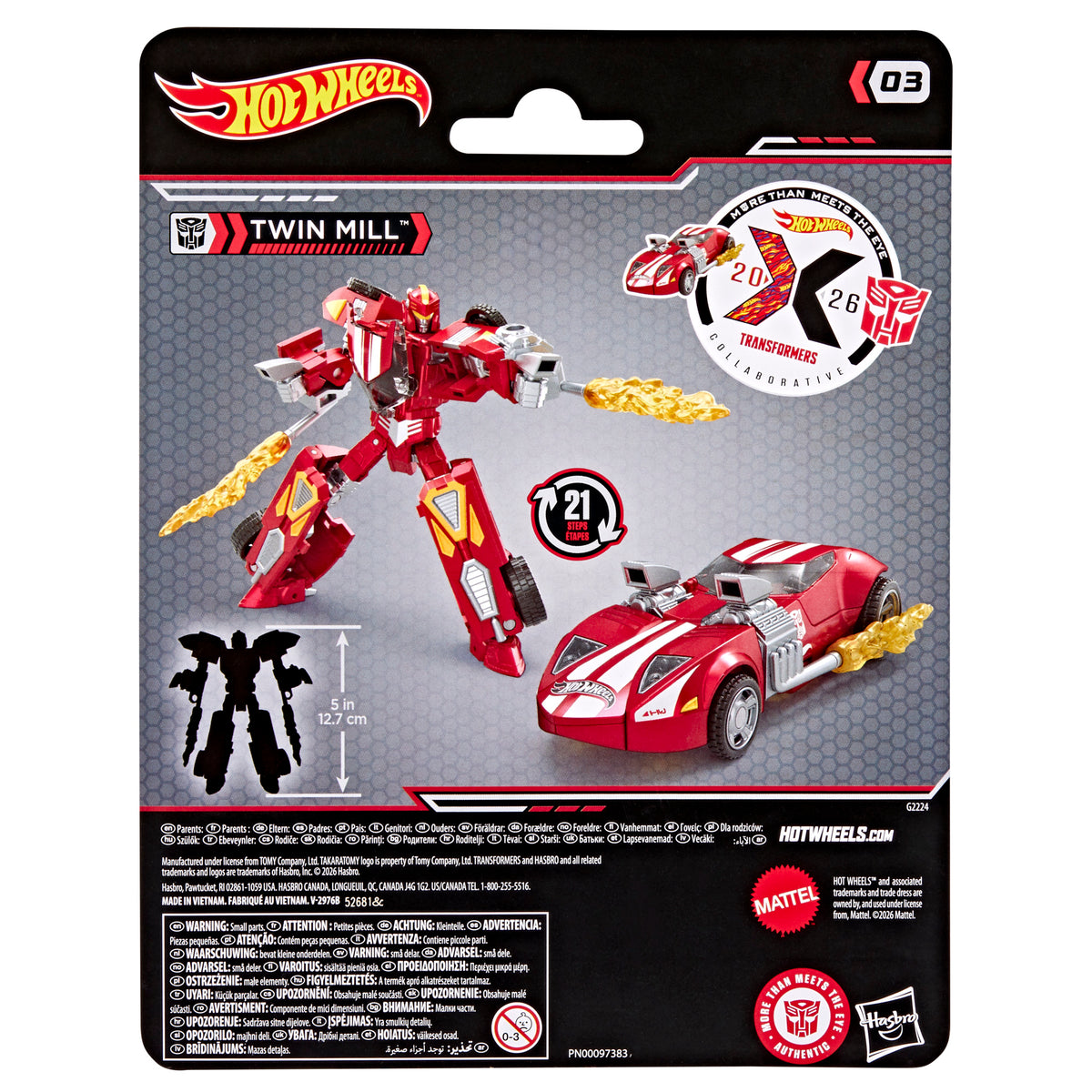 Red Twin Mill 12,5 cm Collaborative Hot Wheels x Transformers