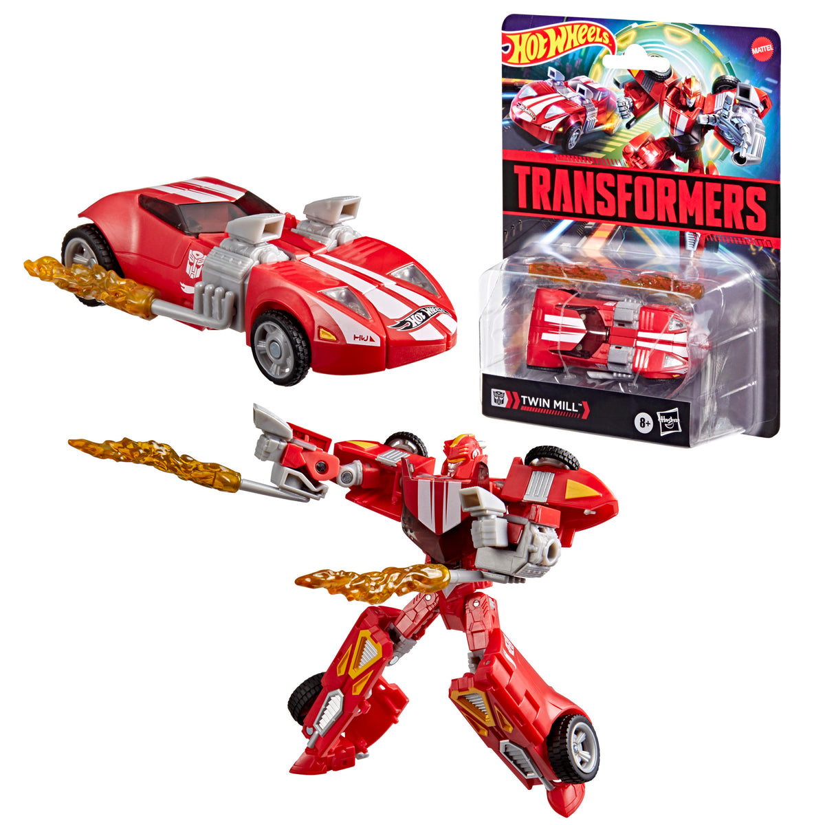 Red Twin Mill 12,5 cm Collaborative Hot Wheels x Transformers