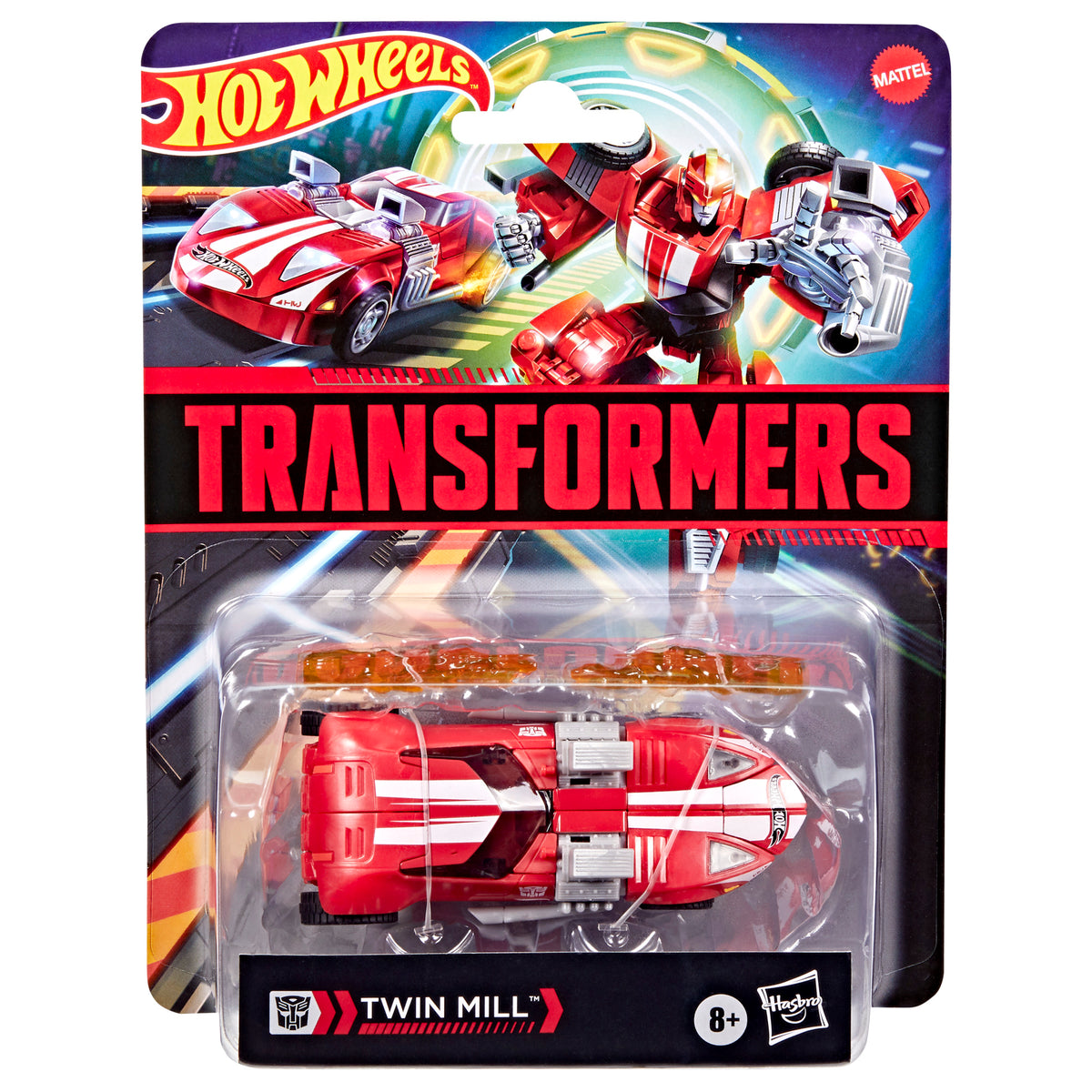 Red Twin Mill 12,5 cm Collaborative Hot Wheels x Transformers