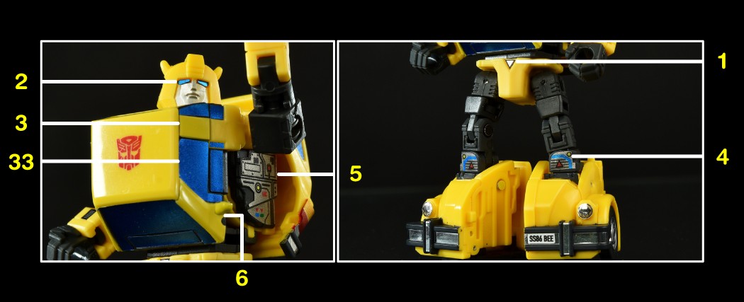 Pegatinas para Bumblebee Studio Series 86-29