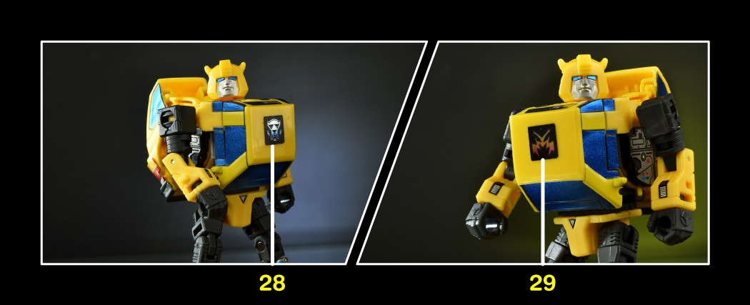 Pegatinas para Bumblebee Studio Series 86-29