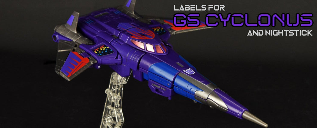 Autocolantes Para Cyclonus & Nightstick Legacy Generation Select