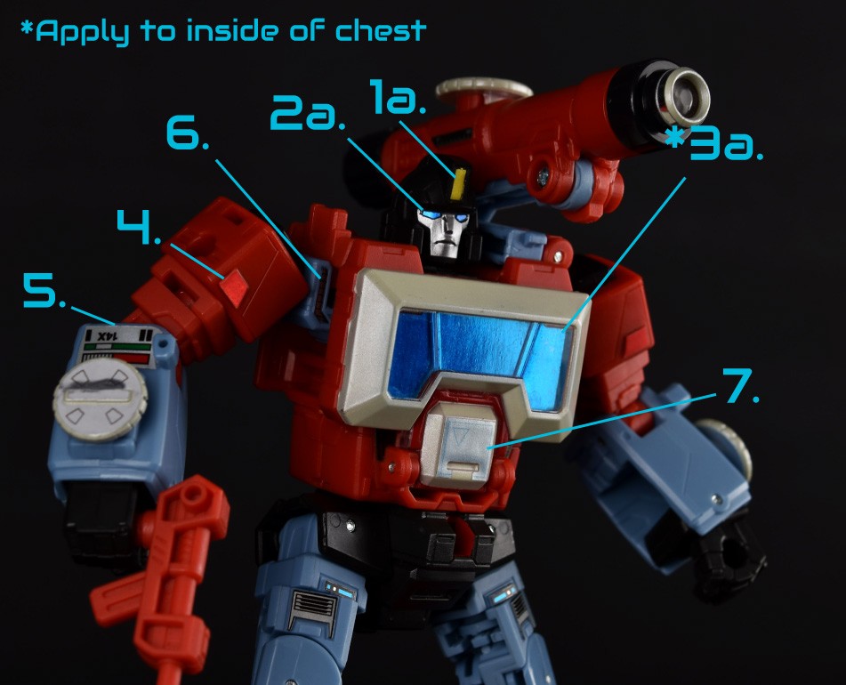 Stickers Pour Perceptor Studio Series 86