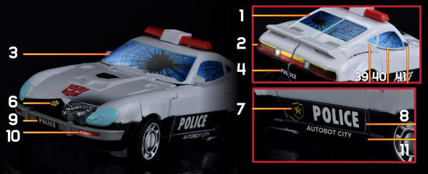 Aufkleber für Prowl & Ironhide Studio Series 86