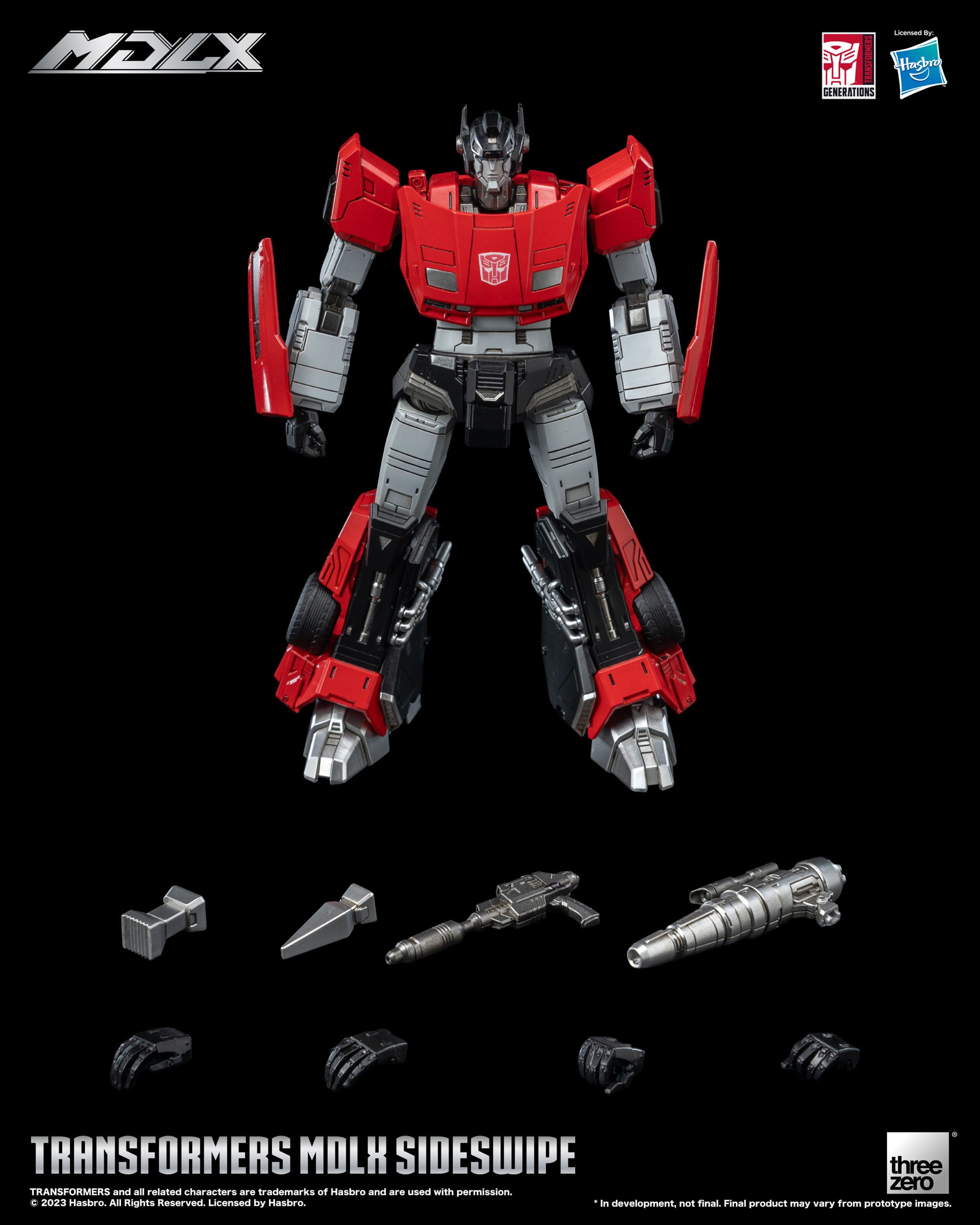 Figura Transformers Threezero Sideswipe G1 Universe MDLX