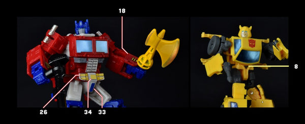Stickers for Optimus Prime and Bumblebee legacy evolution