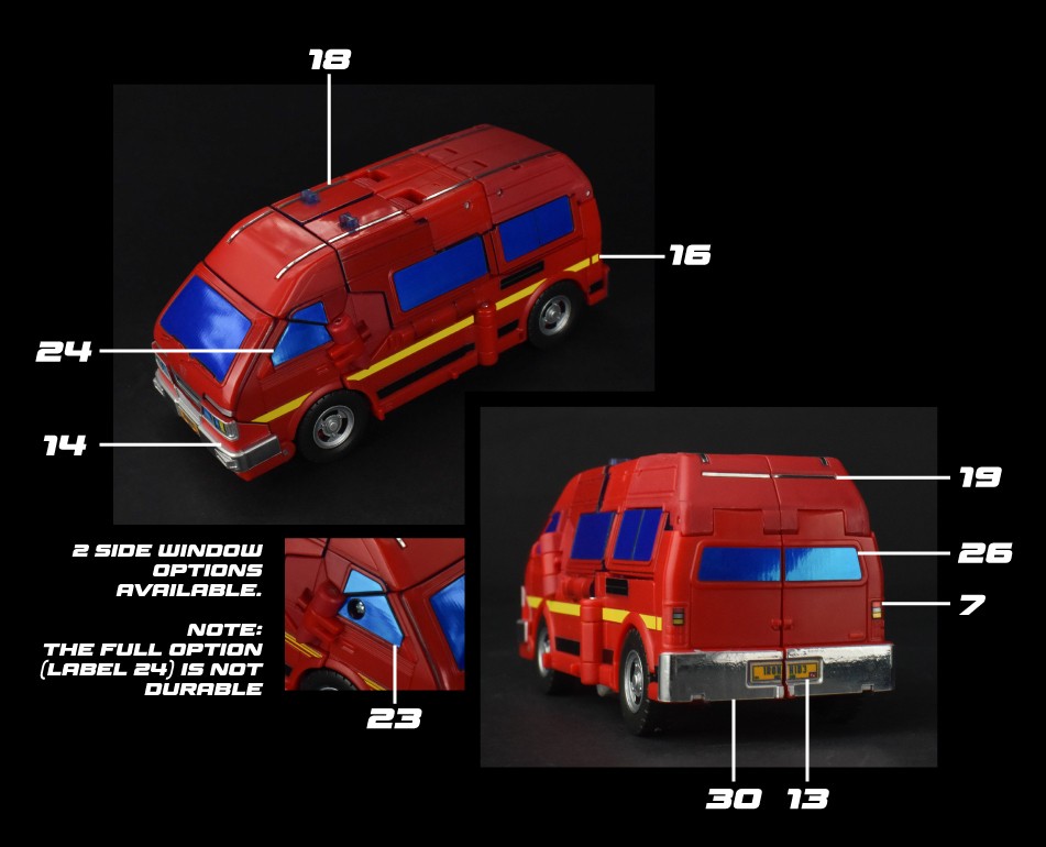 Ironhide Sticker Stickers For Ironhide Studio Series 86 – TRANSFORVERSE.EU