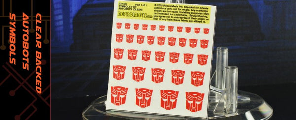 Stickers Emblêmes Autobots fond transparent ToyHax