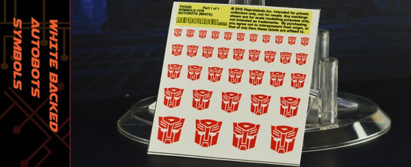 Stickers Emblêmes Autobots fond blanc ToyHax