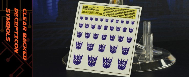 Naklejki Emblematy Decepticons przezroczyste tło ToyHax