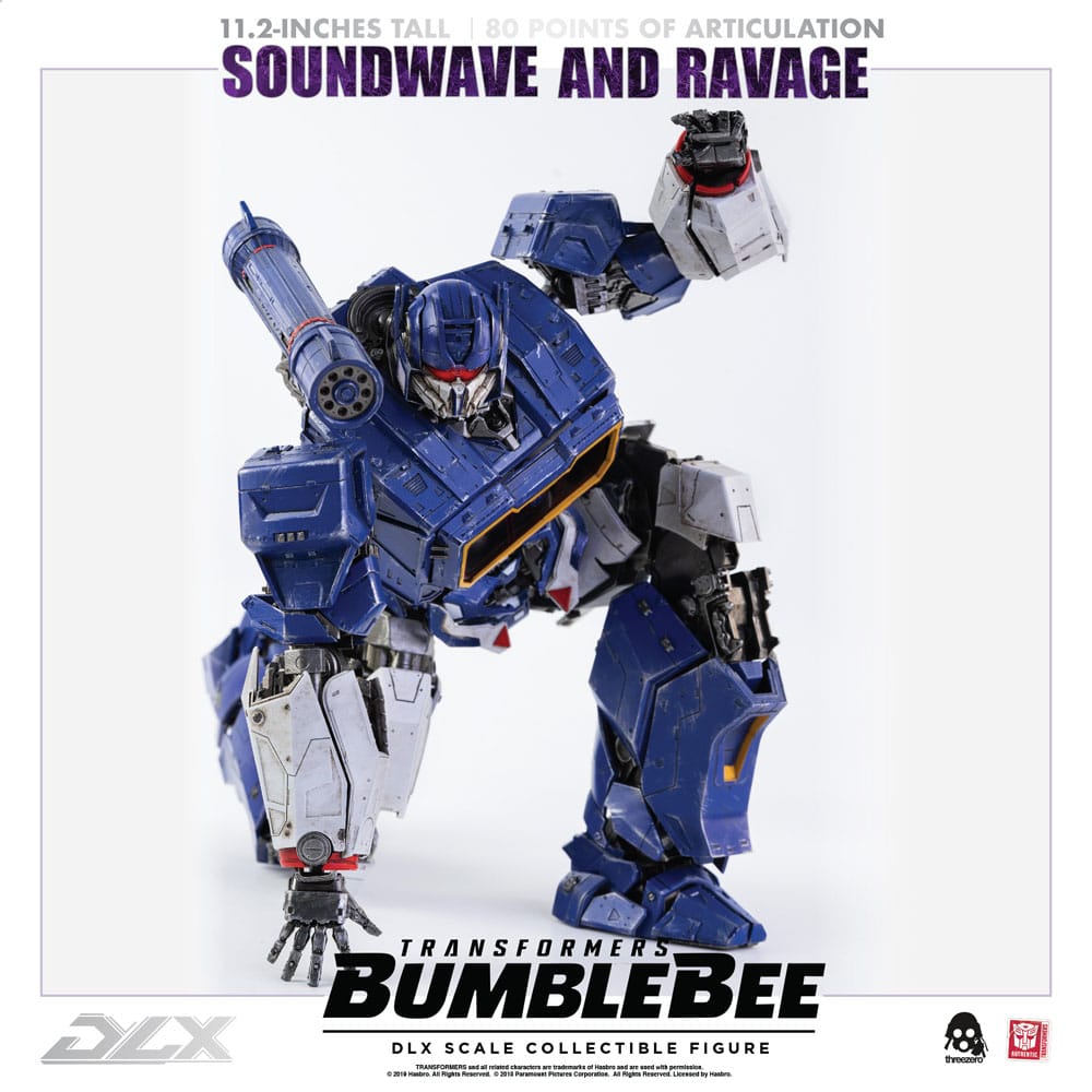 Transformers Figure Threezero Soundwave Bumblebee Movie DLX