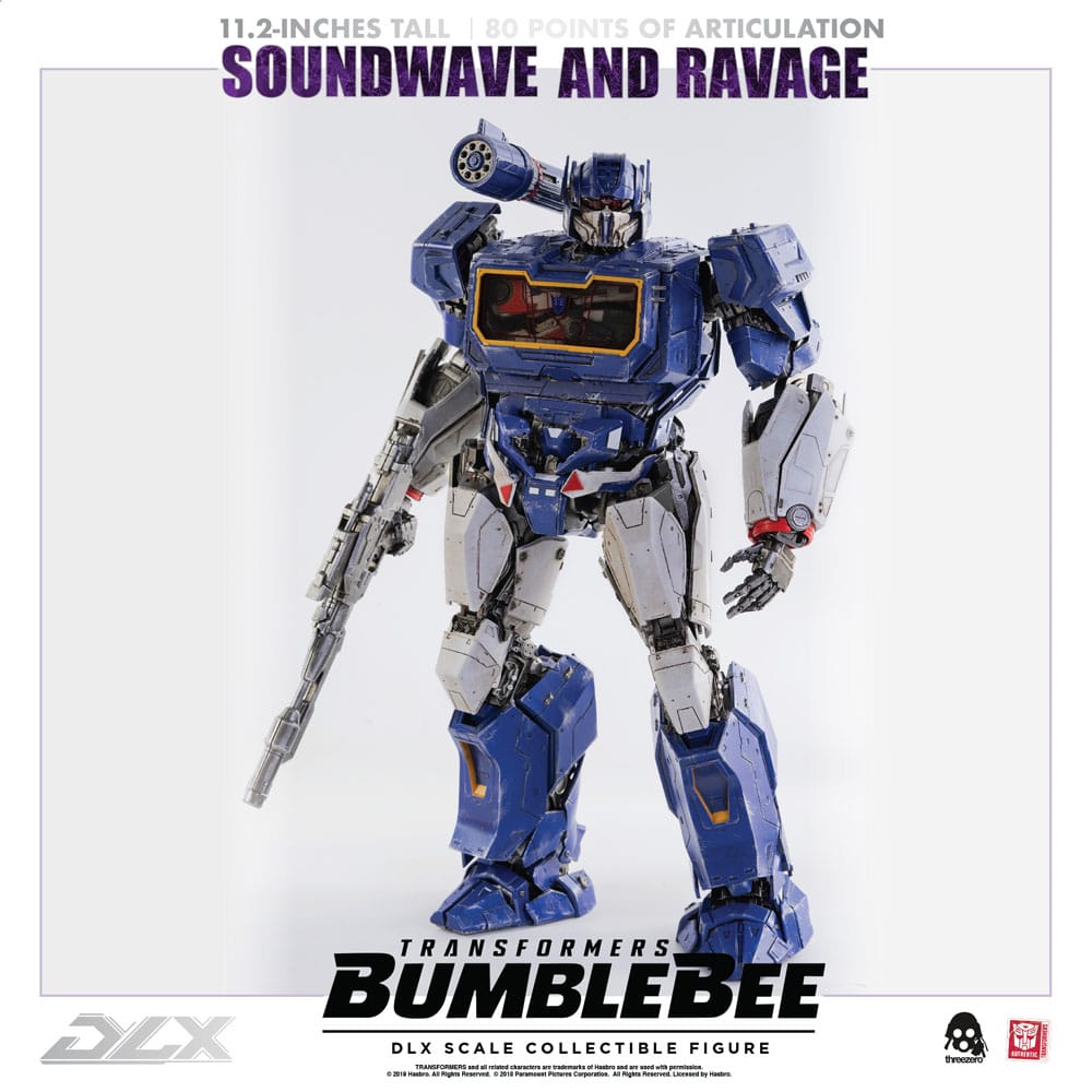Transformers Figure Threezero Soundwave Bumblebee Movie DLX